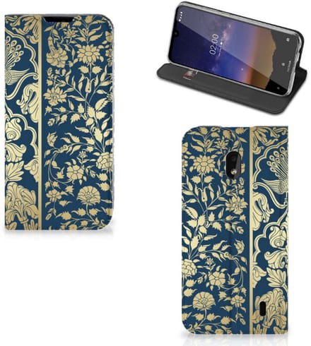 Nokia 2.2 Smart Cover Beige Flowers