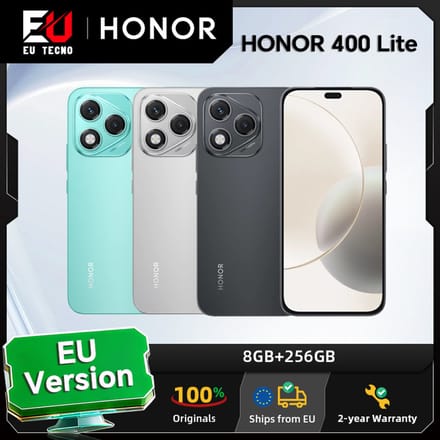 HONOR 400 Lite smartphone 5G dual-sim NFC, 256 GB/8 GB RAM, simlockvrije Android-telefoon, 108 MP AI-camera, 6,7 inch display, 5230 mAh, Android 15,