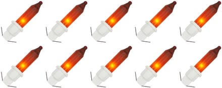 OE Lightning Reserve Kerstlampjes - 10 stuks - Witte Insteek Fitting - 2.5V/0.425W - Rood Licht