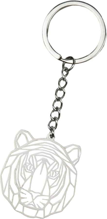 Metalen Sleutelhanger Geometrisch Patroon Sleutelhanger Dier - Tijger