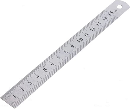 RVS liniaal - 15cm - topex
