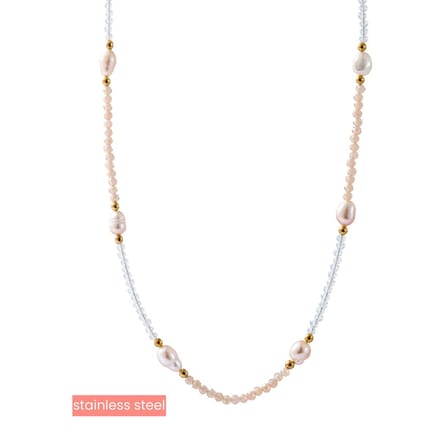 Go Dutch Label Collier pearl en beads Wit
