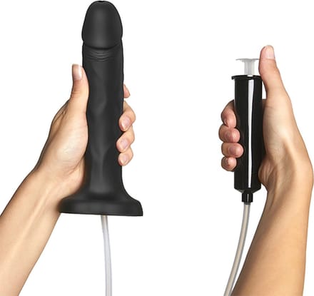 Strap-on-Me - Squirting Cum Dildo - Realistiche Spuitende Dildo - Zwart