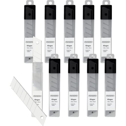 Reserve mesjes set van 10 voor tapijtmes 18mm 100 stuks