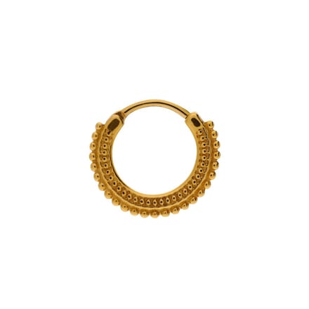 Lucardi - Dames Stalen goldplated helixpiercing - Piercing - Staal - Goudkleurig