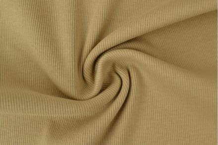 10 meter rib boordstof - Donker beige - 60cm breed