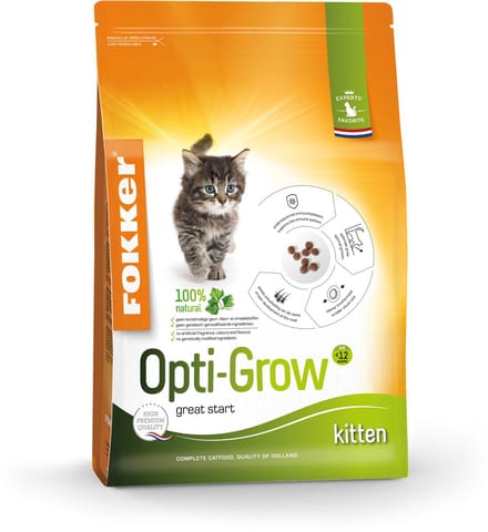Fokker Kat Opti-Grow - Kattenvoer voor Kittens - 2.5 kg