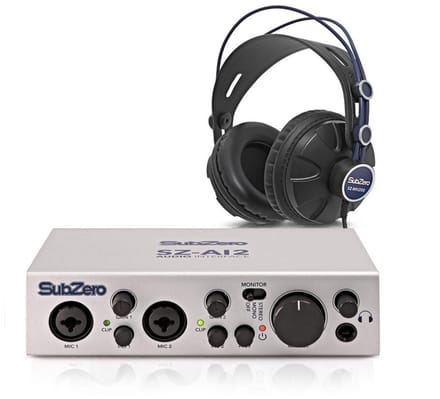 SubZero AI2 Audio-Interface en Hoofdtelefoon Pakket