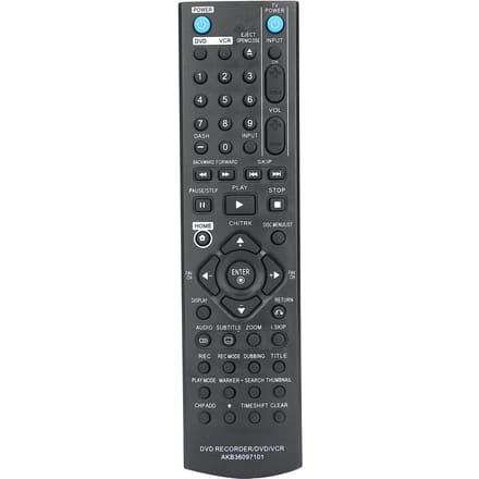 DVDVCRDVDR Recorder Controller Afstandsbediening Vervanging voor LG RC286HRC297HRC397H black