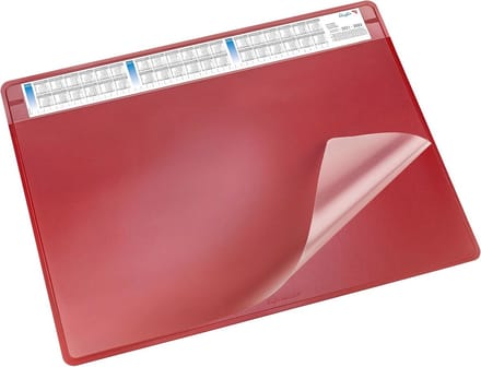 Zachte bureauonderlegger met kalender en antislip, 50 x 65 cm, zwart