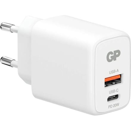 GPWC20WPWHUSB824 USB-oplader 20 W USB-A, USB-C Quick Charge 3.0, USB PD 3.0 Wit Binnen Overstroombeveiliging, USB Power Delivery (USB-PD)