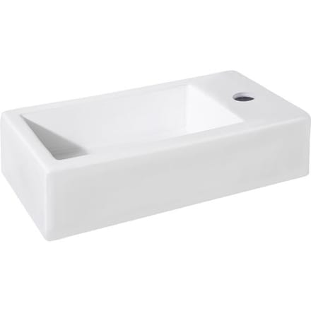 Differnz Ravo Fontein - 38.5x18.5x9.5cm - 1 kraangat rechts - keramiek wit