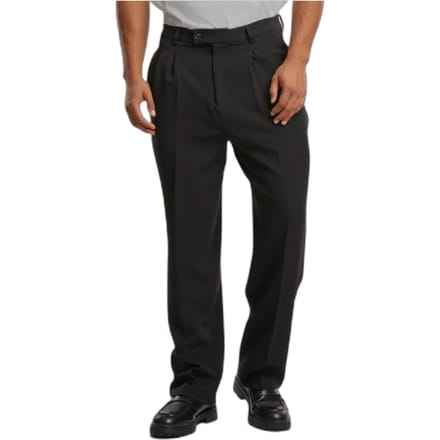 Urban Classics - Double Pleated Dressed Broek rechte pijpen - Taille, 44 inch - Zwart