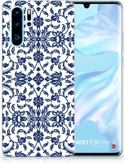 Huawei P30 Pro TPU Case Flower Blue