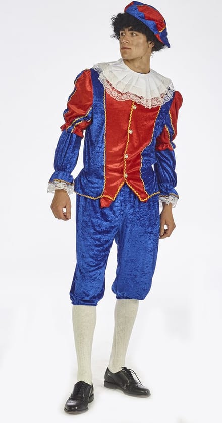 Kostuum Piet Blauw/Rood maat 52