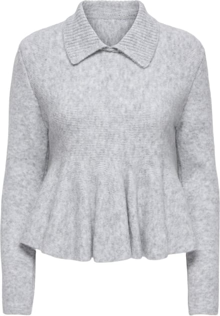 ONLY - ONLSOFIA LS POLO COLLAR PEPLUM EX KNT - Meisjes - Gebreide truien