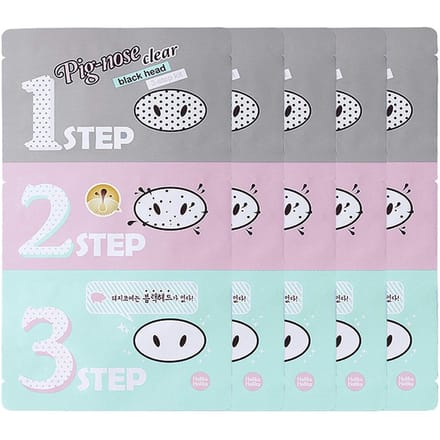 HOLIKA HOLIKA Varkensneus Heldere zwarte kop 3-stappenset (5-pack) gray