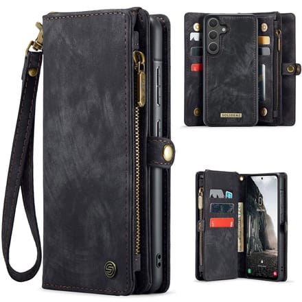 Solidenz Hoesje - Geschikt voor Samsung Galaxy S25 Plus / S24 Plus - Urban Wallet - Zwart
