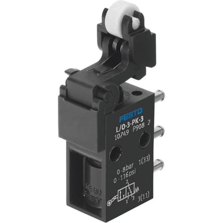 Festo 3/2 NO/NC Monostabiele Schakelaarklep Met Leegloop PK-3 80L/Min - 10749