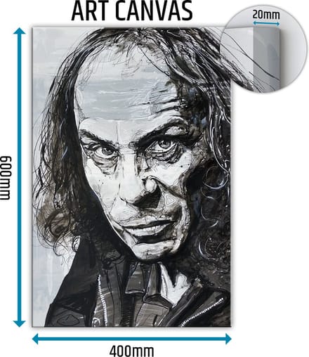 Ronnie James Dio canvas schilderij 40x60 cm