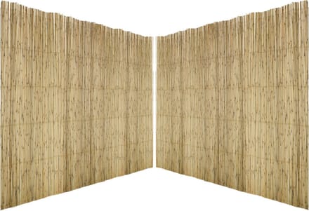Sunnydays Rietscherm /Rietmat - 2x - L500 x H100 cm - tuinscherm / schutting