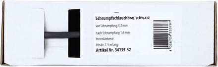 Krimpkous Zwart Ø 3.2 mm / Lengte 7.5 meter
