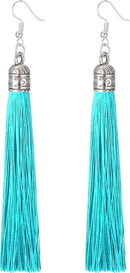 Fako Bijoux® - Oorbellen - Kwast - Romania XL - Aqua