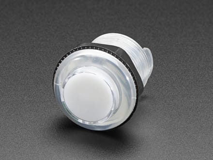 Arcade Button with LED - 30mm Translucent Clear Adafruit 3491