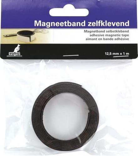 Kangaro magneetband - zelfklevend - 12,5mm x 1 meter