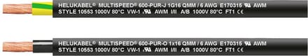 HELU 25271-100 Geleiderkettingkabel MULTISPEED 600 1 x 16 mm² Zwart 100 m