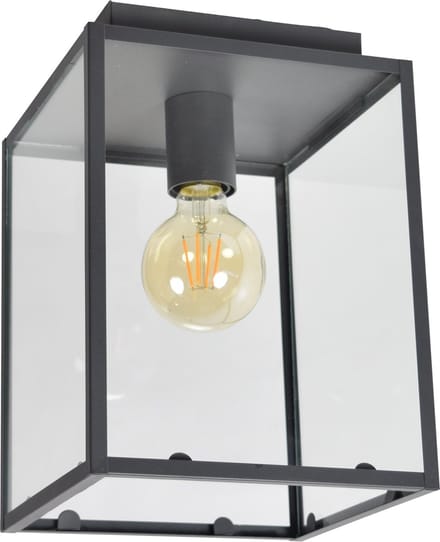 Urban Interiors Sky Plafondlamp Zwart - Helder glas - 21x21x27