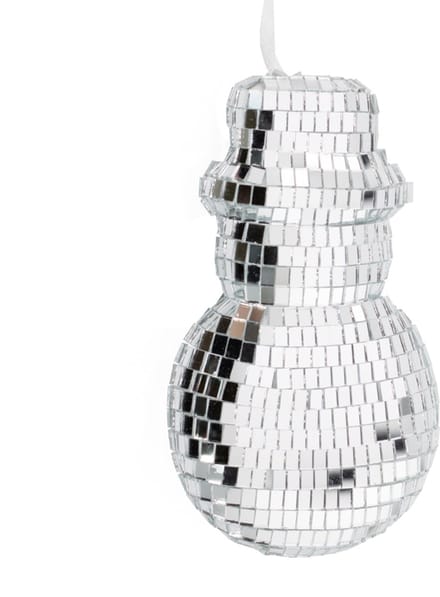 HomeBound by KY | Kersthanger Disco Sneeuwpop zilver | kersthanger | feestdecoratie | disco sneeuwpop