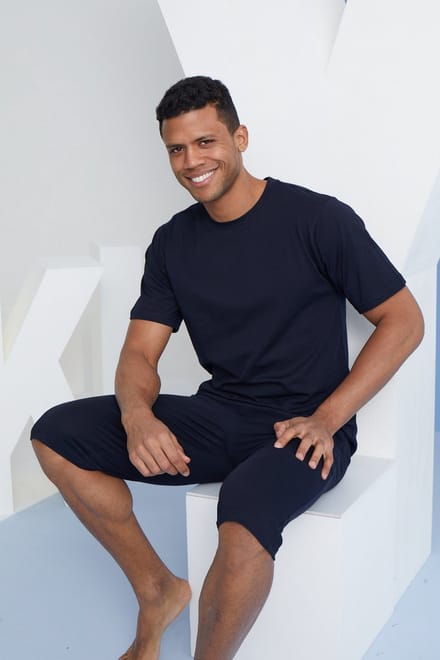 Heren Loungewear Set Aref / T-Shirt & Capri broek / maat M