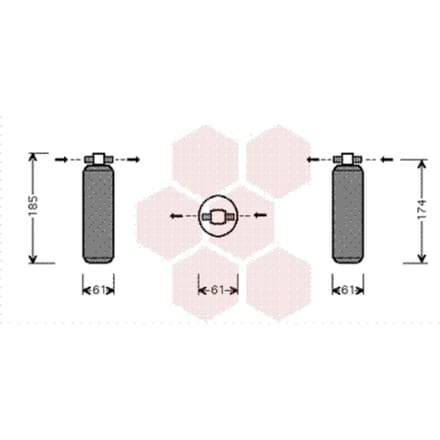 Droger, airconditioningsysteem VAN WEZEL 2500D116