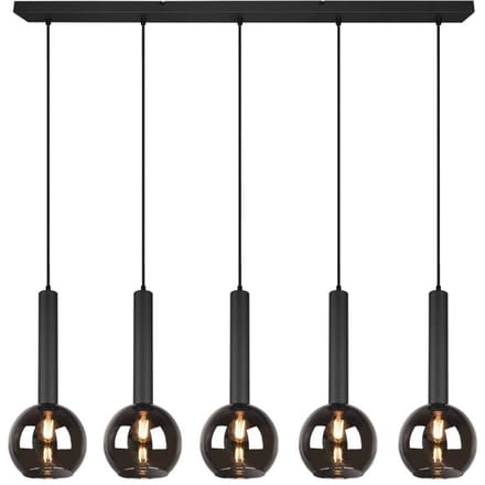 Trio Lighting Clayton hanglamp, 5-lamps uitvoering