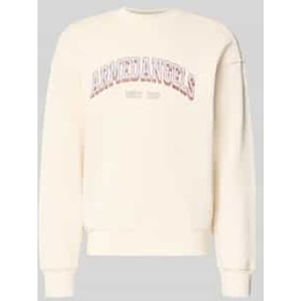 relaxed fit sweatshirt van pure katoen model 'WORDMARK'