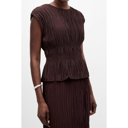 French Connection Saylor Gtt Slvlss Top Bitter Chocolate Größe: 6 | Blusen Outlet | Damen | Braun