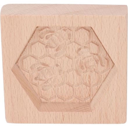 Houten koekjesvorm van beukenhout, herbruikbare, wasbare koekjespers, stempelvorm voor het bakken in de keuken, dennenhout beige