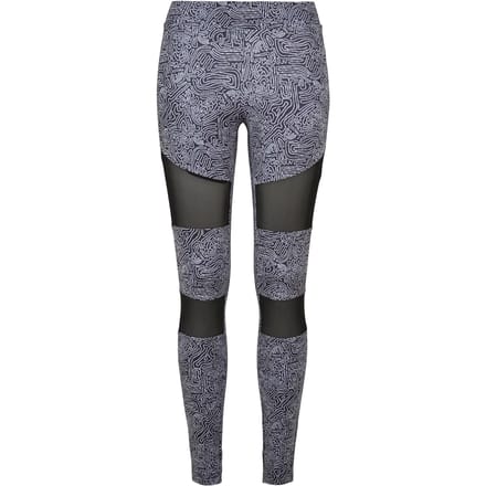 Urban Classics - Tech Mesh AOP blackzen Sportlegging - M - Zwart