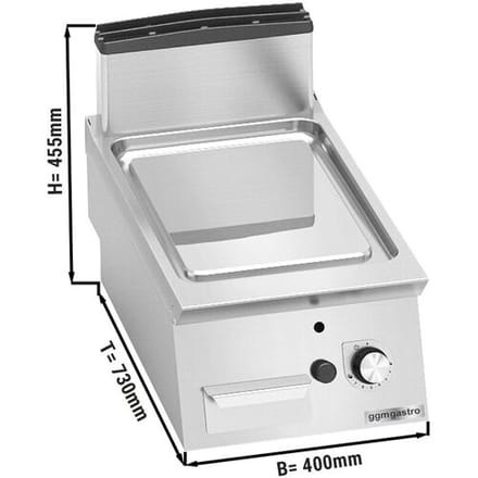 GGM Gastro Gasbakplaat - 6,9kW - Glad zilver