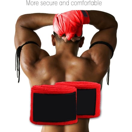 Adultes 1 Paire Bandes Élastiques Bandage pour Boxe Kickboxing Muay Thai (rouge) rouge
