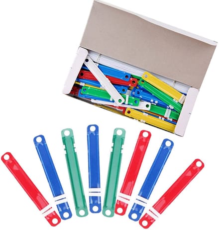 Dailygoods- Binder Clips 200 Stuks - Plastic - Losbladige Boekbinder - Documenten Organizer - Archivering - Dubbel Gat Ontwerp - Documentclips