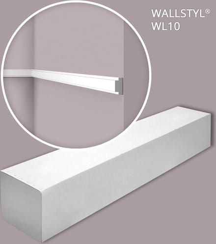 NMC WL10-box WALLSTYL Noel Marquet 1 doos 30 stukken Wandlijst modern design wit | 60 m