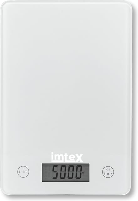 Imtex Digitale Precisie Keukenweegschaal - Tot 5000 gram (5kg) - Zilver