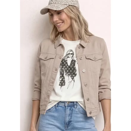 Shirt met ronde hals en print