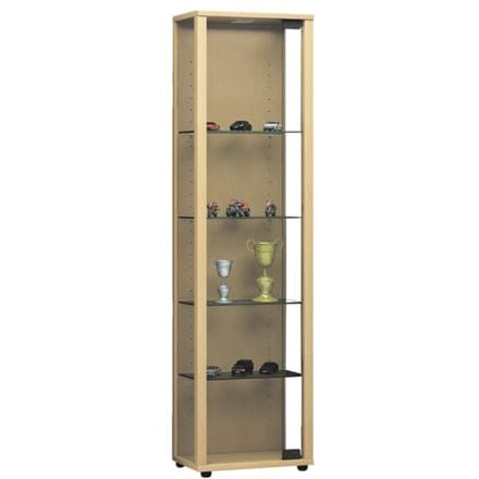Houten vitrinekast Glazen vitrinekast Staande vitrinekast Edana Mini