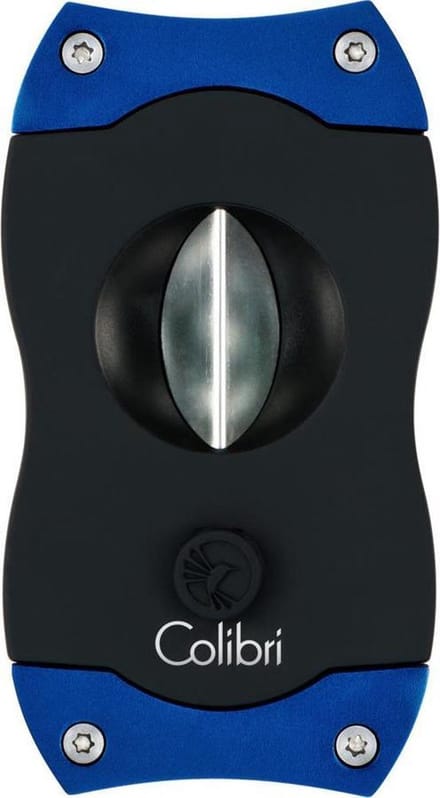 Sigarenknipper Colibri V-Cut zwart - blauw