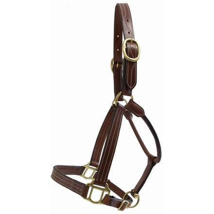 Leren halster voor paarden T de T Trippled Stiched