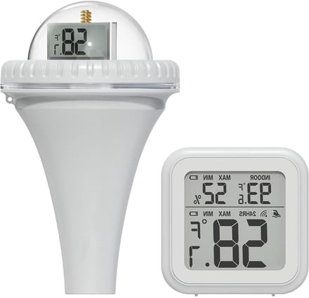 Draadloze Zwembadthermometer - Digitale Temperatuurmeter - Water Temperatuur Meten - Wifi Connectiviteit - 90 Meter Bereik - Wit