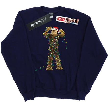 Star Wars Heren Chewbacca Kerstverlichting Sweatshirt (Marineblauw)